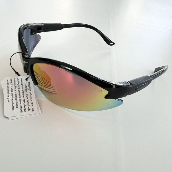 NEW Global Vision COUBKGTR Cougar Gtceh Black Frame Red Lens Safety Glasses - Picture 3 of 6